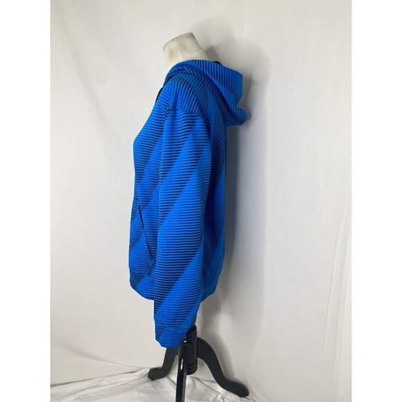 Men’s size small Nike therma-fit blue and black fleece lined hooded sweatshirt - Picture 5 of 7